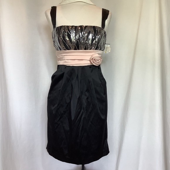 City Triangles NWT Black Sequin Prom/Party Dress Sz 9 - Picture 1 of 6